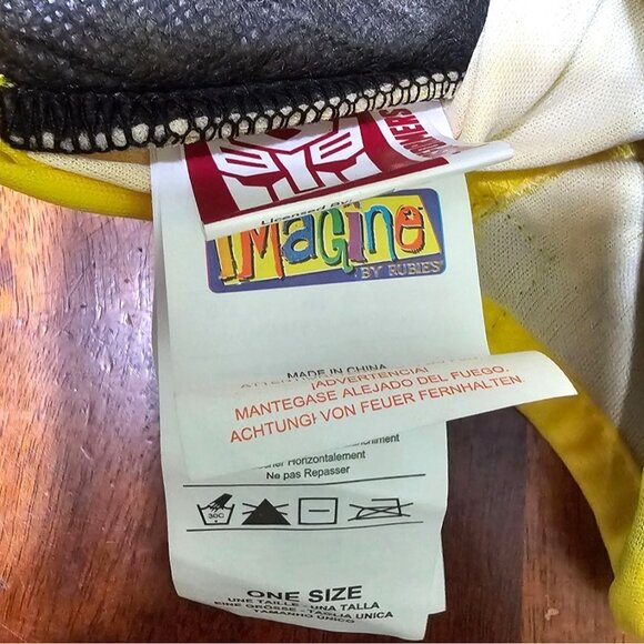 Rubie's Kids Bumblebee Muscle Top & Mask Set Costume Halloween Transformers Boys - Picture 9 of 9